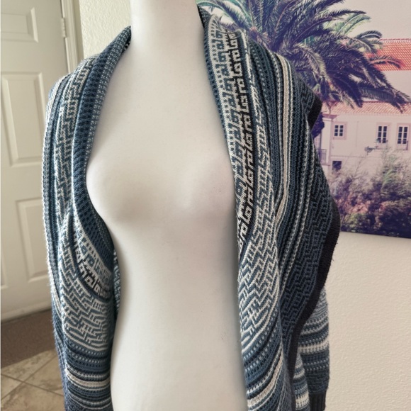 Charter Club Navy and White Cardigan - Picture 6 of 9